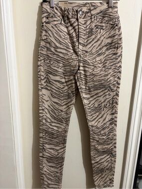 Ksubi Beige and Brown Tiger-Print Slim Chinos